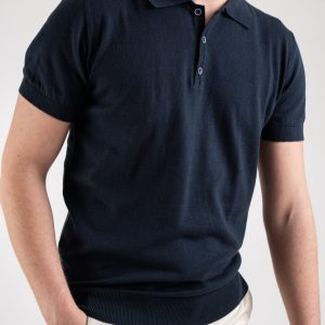 OVER-D - POLO IN MAGLIA LEGGERA BLUE