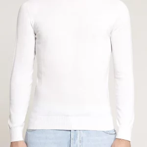 OVER-D - MAGLIA GIROCOLLO BASICA BIANCA