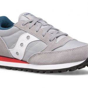 SAUCONY - SCARPE BAMBINO JAZZ ORIGINAL GRIGIO/BLUE/ROSSO