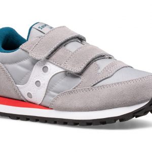 SAUCONY - SCARPE BAMBINO JAZZ DOUBLE GRIGIO/BLUE/ROSSO