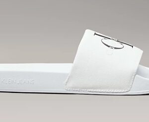 CALVIN KLEIN - Ciabatte Donna in Tela Bianco
