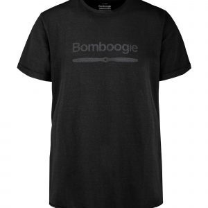 BOMBOOGIE-T-Shirt in Cotone con Stampa Bomboogie Orizzontale NERO