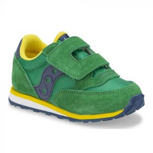 SAUCONY - SCARPE BAMBINI PICCOLI BABY JAZZ HOOK & LOOP VERDE/GIALLO/BLUE