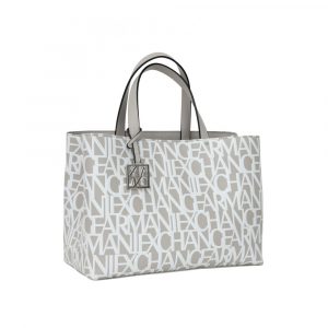 ARMANI EXCHANGE - Borsa Donna Shopper Media con Doppi Manici e Tracolla