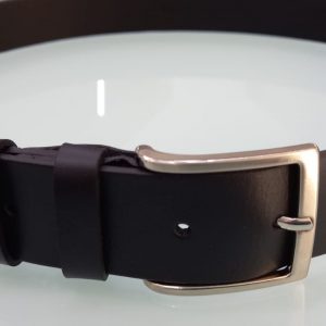 CINTURA UOMO VERO CUOIO NERA