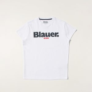 BLAUER- T -SHIRT NERA BAMBINO CON LOGO BIANCA