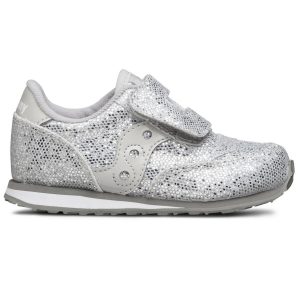 SAUCONY - SCARPE BAMBINI PICCOLI BABY JAZZ HOOK & LOOP SILVER/ SPARKLE