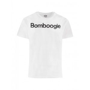 BOMBOOGIE - T-SHIRT UOMO BIANCA CON STAMPA