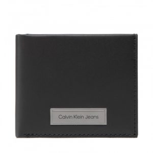 CALVIN KLEIN - Portafoglio in Pelle da Uomo Nero