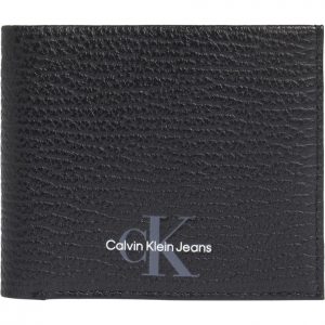 CALVIN KLEIN - Portafoglio in Pelle da Uomo con Logo Nero