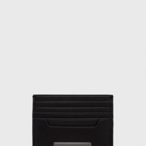 CALVIN KLEIN - Portacarte in Pelle Nero