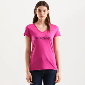 REFRIGIWEAR - T-SHIRT DONNA Con LOGO STRASS