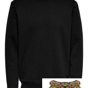 ONLY&SONS - FELPA GIROCOLLO Nera