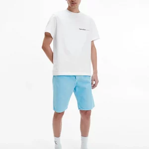 CALVIN KLEIN - T-Shirt con Logo Taglio Squadrato