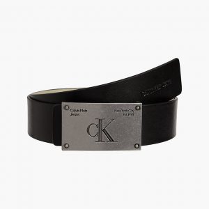 CALVIN KLEIN - Cintura con Placca in Pelle Double-Face
