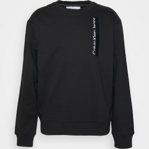 CALVIN KLEIN - Felpa GIROCOLLO CON LOGO STAMPATO VERTICALE DAVANTI