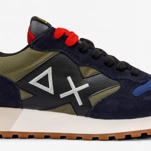 SUN68 - Scarpe UOMO JAKI BICOLOR DARK MILITARY/NAVY BLUE