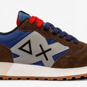 SUN68 - Scarpe UOMO JAKI BICOLOR NAVY BLU/MARRONE