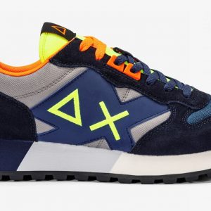 SUN68 - Scarpe UOMO JAKI FLUO NAVY BLUE/ GRIGIO MEDIO