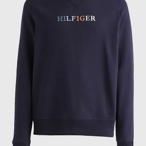 TOMMY HILFIGER - Felpa CON LOGO MULTICOLORE RICAMATO
