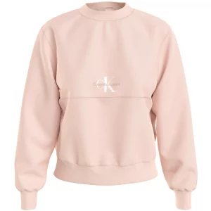 CALVIN KLEIN - Felpa Con Monogramma In Cotone Biologico