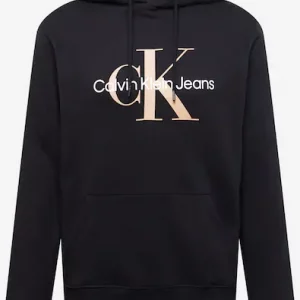 CALVIN KLEIN  - Felpa Con Cappuccio E Monogramma In Cotone Biologico
