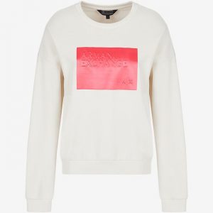 ARMANI EXCHANGE - Felpa Donna Brand Logo e Polsini Elasticizzati