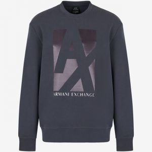 ARMANI EXCHANGE - Felpa Uomo Girocollo Grigio