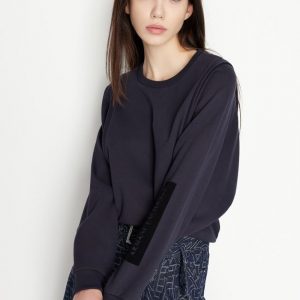 ARMANI EXCHANGE - Felpa Donna Collo Tondo Blu