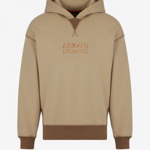 ARMANI EXCHANGE - Felpa con Cappuccio in Misto Cotone Organico