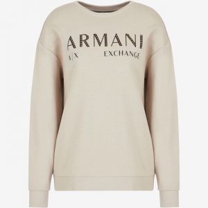 ARMANI EXCHANGE - Felpa Donna Tinta Unita Con Stampa