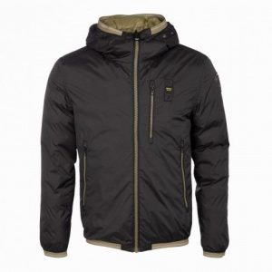 BLAUER - PIUMINO Uomo REVERSIBILE IMBOTTITURA ECO LENNON NERO