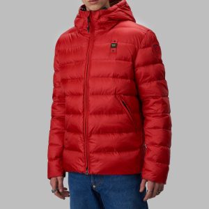 BLAUER - PIUMINO Uomo CON CAPPUCCIO SERGIO ROSSO / INTERNO TABACCO