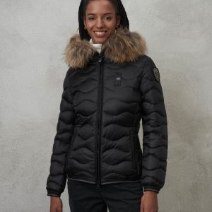 BLAUER - Piumino Corto Imbottito Piuma Aldie Nero