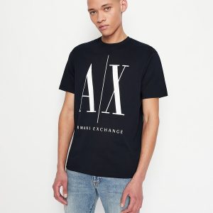 Armani Exchange - T-shirt con logo Navy