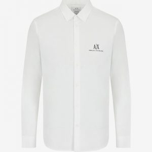 Armani Exchange - Camicia in cotone regular fit Bianca