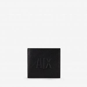 ARMANI EXCHANGE - Portafoglio Uomo Brand Logo Nero