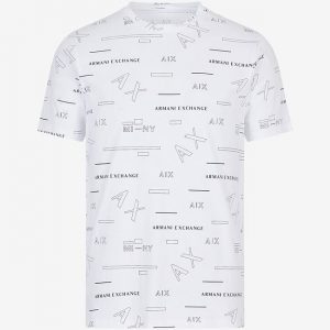 Armani Exchange - T-shirt regular fit in jersey di cotone organico