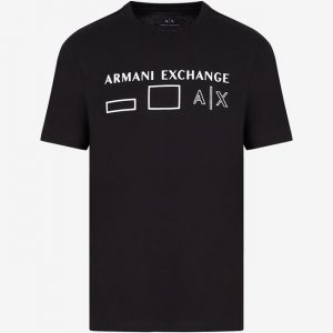 Armani Exchange - T-shirt regular fit in jersey di cotone organico