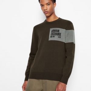 ARMANI EXCHANGE - Maglia Uomo Girocollo con Maxi Logo