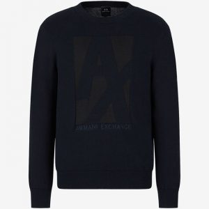 ARMANI EXCHANGE - Maglia Uomo Girocollo a Polo Nero