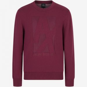 ARMANI EXCHANGE - Maglia Uomo Girocollo a Polo Bordeaux