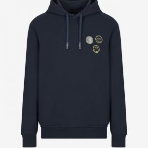 ARMANI EXCHANGE - Felpa con Cappuccio in Misto Cotone Organico
