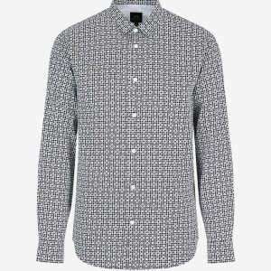 Armani Exchange - Camicia in raso di cotone