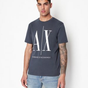Armani Exchange - T-shirt con logo Blu