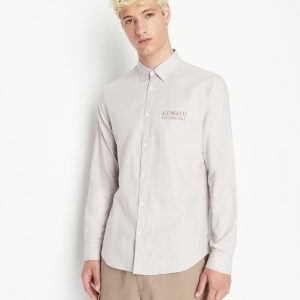 Armani Exchange - Camicia in cotone dobby
