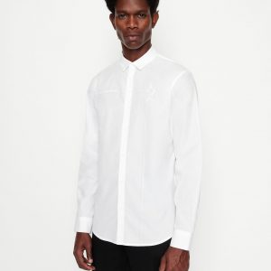 Armani Exchange - Camicia in popeline di cotone