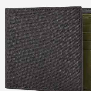 ARMANI EXCHANGE - Portafoglio Uomo con Scritte Logo All-Over Nero