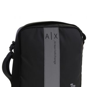 ARMANI EXCHANGE - Borsa a Tracolla Uomo/Donna con Logo in Fascia Nero
