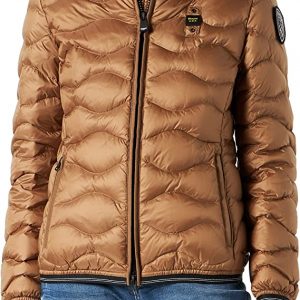 BLAUER - PIUMINO Donna AD ONDE CON CAPPUCCIO GEORGIA TABACCO